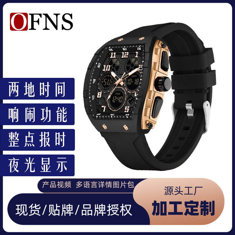 Reloj Digital Barril Multifunción Unisex – Cronometro Alarma Luminoso Resistente al Agua 50M