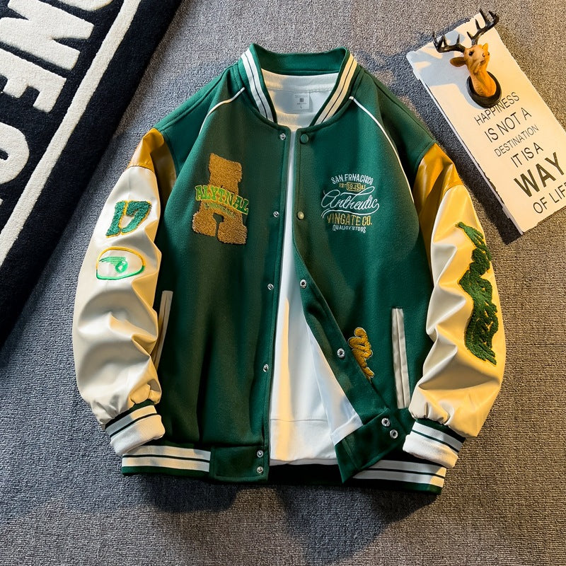 American Varsity Bomber Jacket with Embroidery