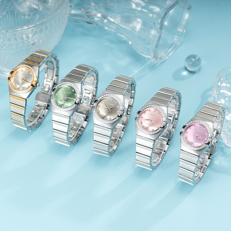 Reloj de Mujer Constelación – Cuarzo Bisel de Diamantes Brazalete de Acero Resistente al Agua