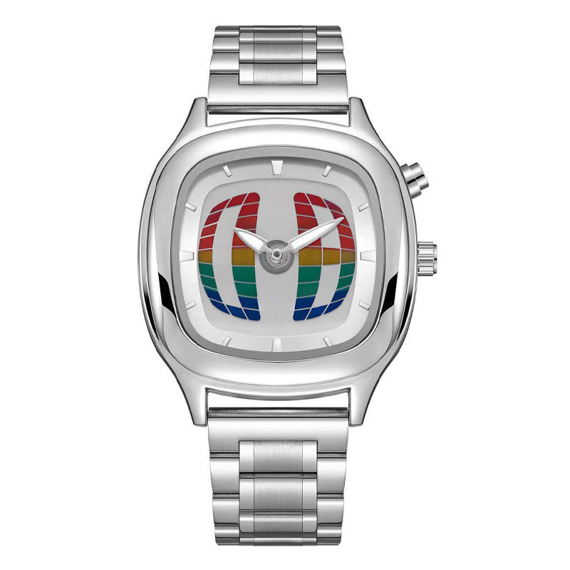 Reloj Retro Cuadrado Unisex – Pantalla Digital Dual Movimiento de Cuarzo Estilo Vintage