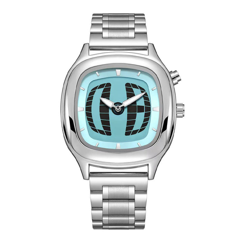Reloj Retro Cuadrado Unisex – Pantalla Digital Dual Movimiento de Cuarzo Estilo Vintage