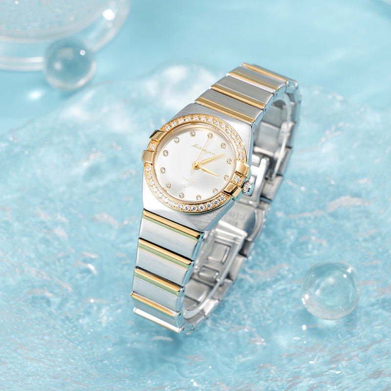 Reloj de Mujer Constelación – Cuarzo Bisel de Diamantes Brazalete de Acero Resistente al Agua