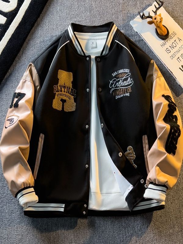 American Varsity Bomber Jacket with Embroidery