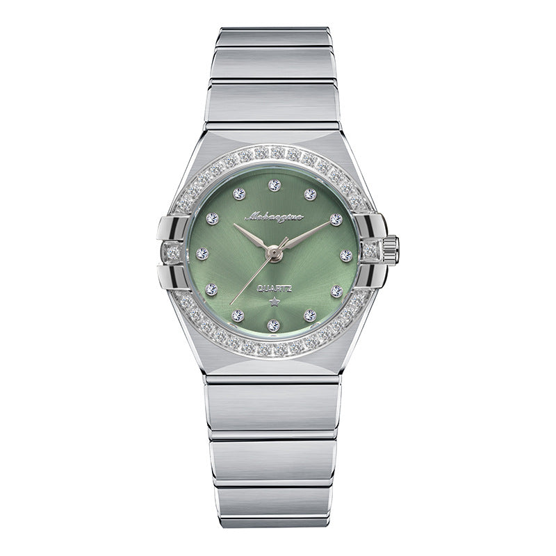 Reloj de Mujer Constelación – Cuarzo Bisel de Diamantes Brazalete de Acero Resistente al Agua