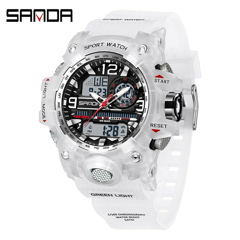 Reloj Deportivo Digital Multifunción Sanda – Alarma Luminoso Resistente al Agua 50M Unisex