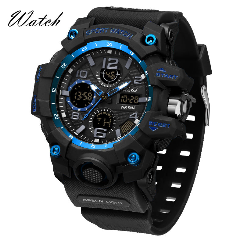 Sanda Multifunction Digital Sports Watch – Luminous Alarm Water Resistant 50M Unisex