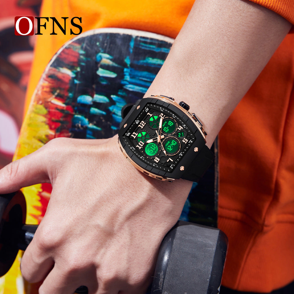 Reloj Digital Barril Multifunción Unisex – Cronometro Alarma Luminoso Resistente al Agua 50M