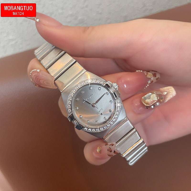 Reloj de Mujer Constelación – Cuarzo Bisel de Diamantes Brazalete de Acero Resistente al Agua