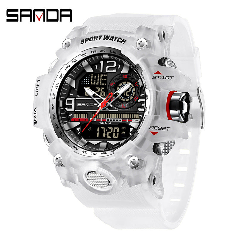 Reloj Deportivo Digital Multifunción Sanda – Alarma Luminoso Resistente al Agua 50M Unisex