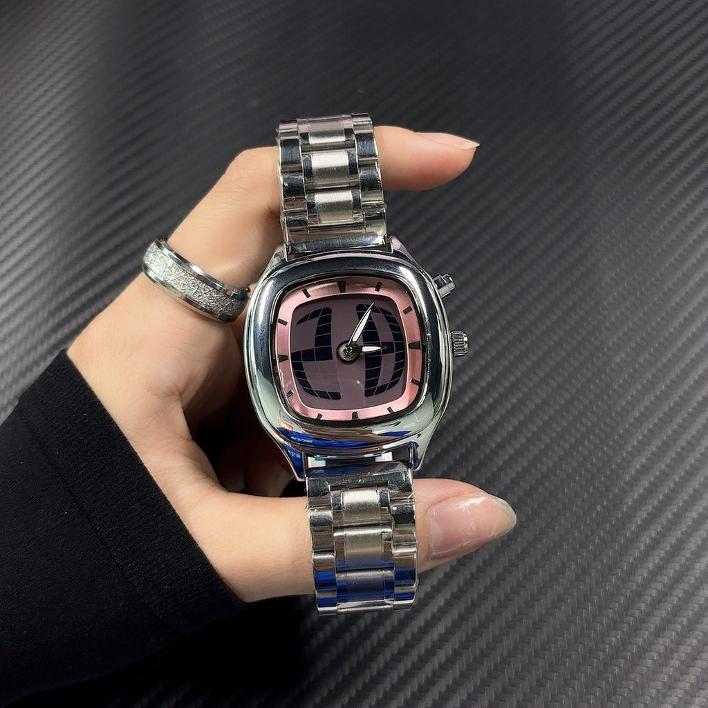 Reloj Retro Cuadrado Unisex – Pantalla Digital Dual Movimiento de Cuarzo Estilo Vintage