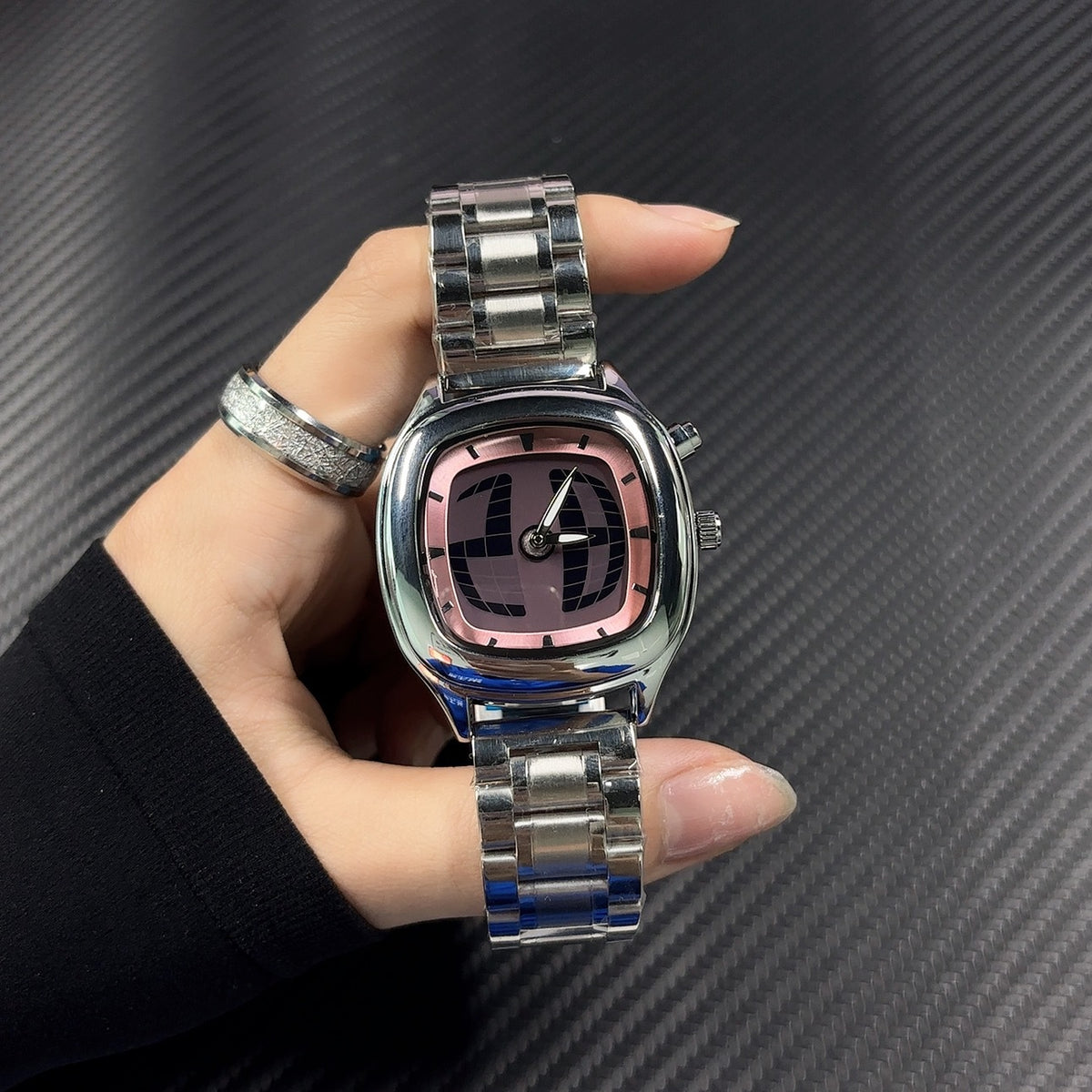 Reloj Retro Cuadrado Unisex – Pantalla Digital Dual Movimiento de Cuarzo Estilo Vintage