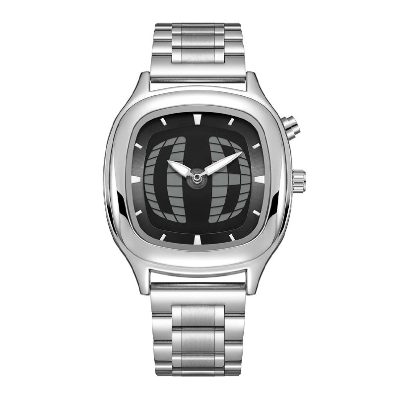 Reloj Retro Cuadrado Unisex – Pantalla Digital Dual Movimiento de Cuarzo Estilo Vintage