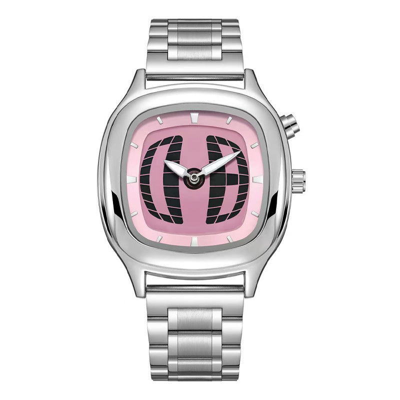 Reloj Retro Cuadrado Unisex – Pantalla Digital Dual Movimiento de Cuarzo Estilo Vintage