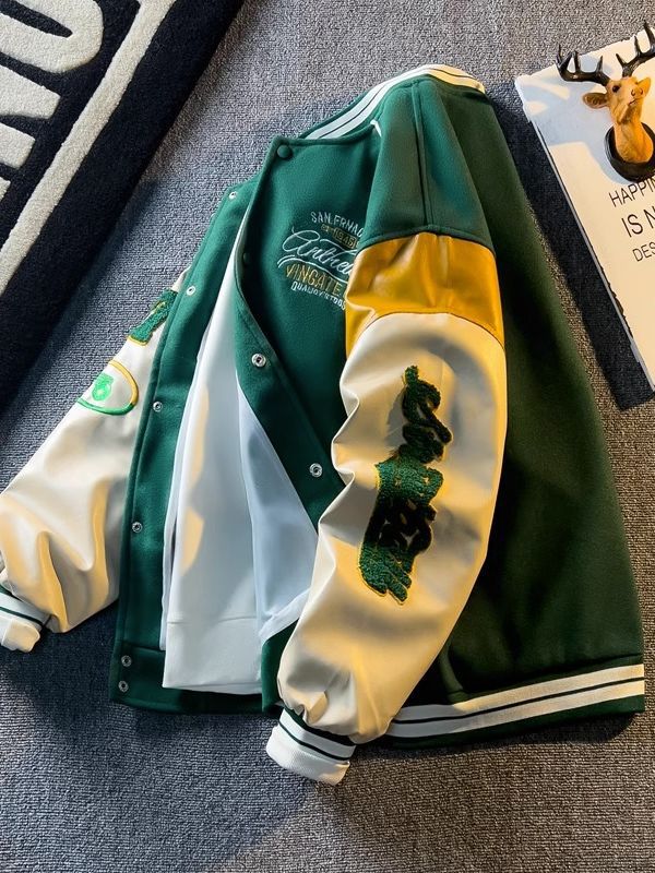 American Varsity Bomber Jacket with Embroidery