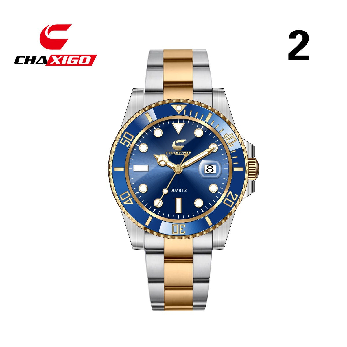 Reloj de Cuarzo Luminoso Hombre – Esfera Verde Resistente al Agua 30M Correa Silicona