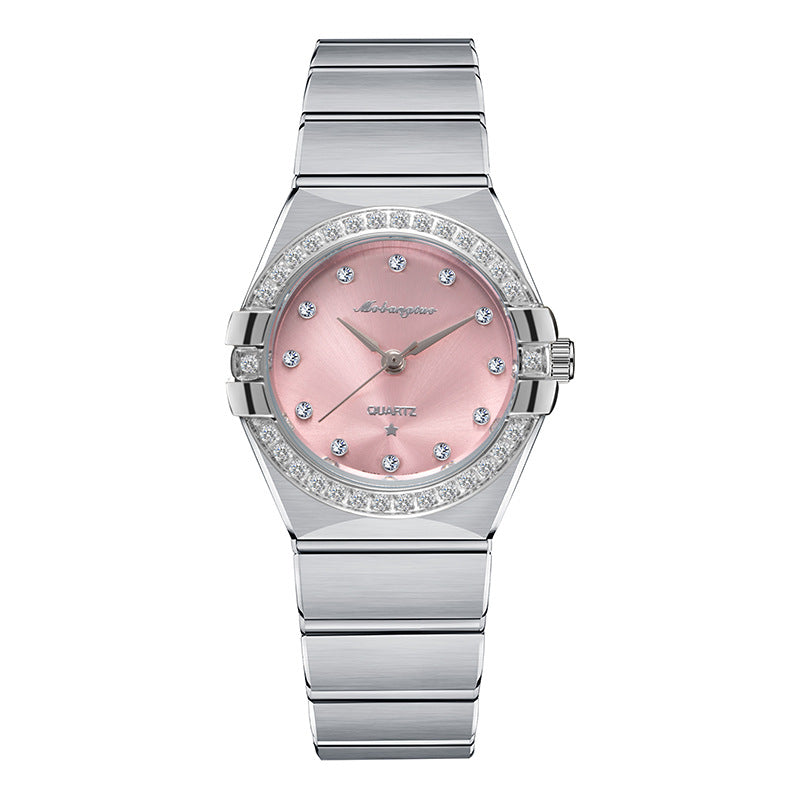 Reloj de Mujer Constelación – Cuarzo Bisel de Diamantes Brazalete de Acero Resistente al Agua