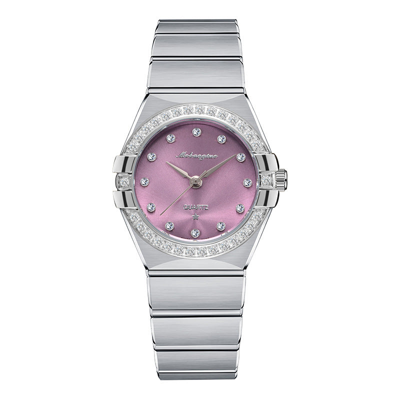 Reloj de Mujer Constelación – Cuarzo Bisel de Diamantes Brazalete de Acero Resistente al Agua
