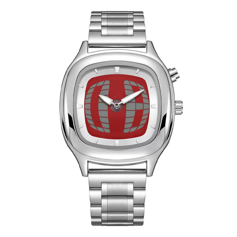Reloj Retro Cuadrado Unisex – Pantalla Digital Dual Movimiento de Cuarzo Estilo Vintage