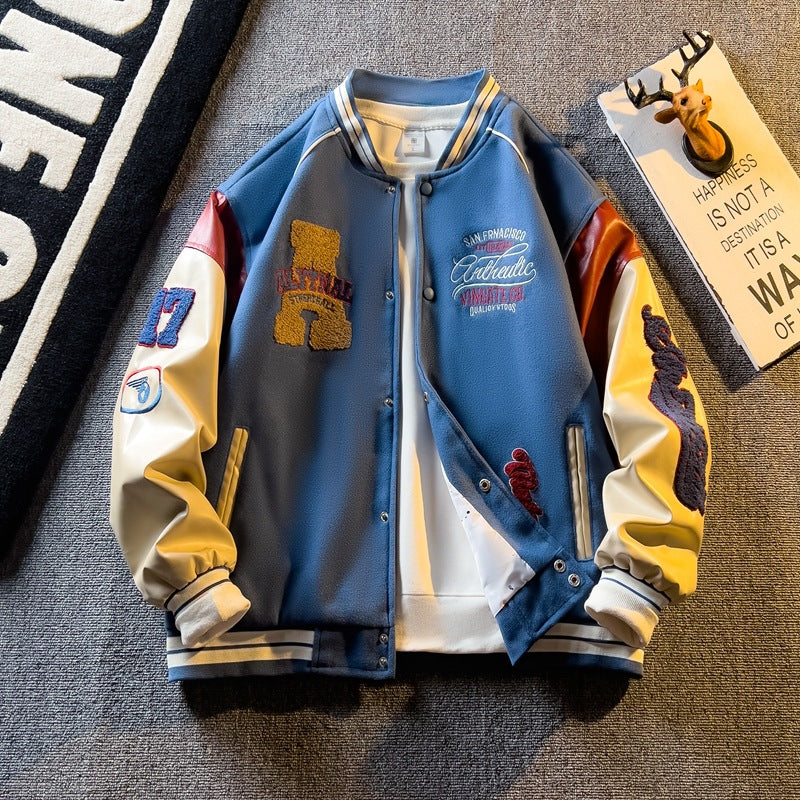 American Varsity Bomber Jacket with Embroidery