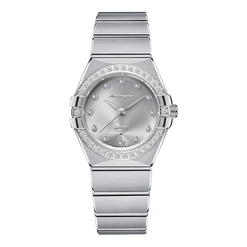 Reloj de Mujer Constelación – Cuarzo Bisel de Diamantes Brazalete de Acero Resistente al Agua