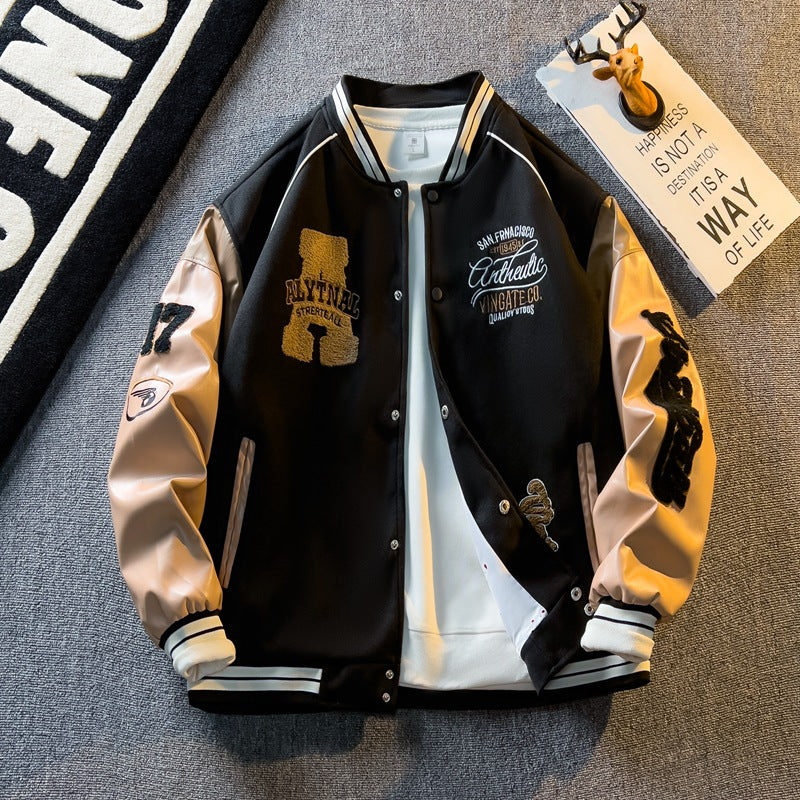 American Varsity Bomber Jacket with Embroidery