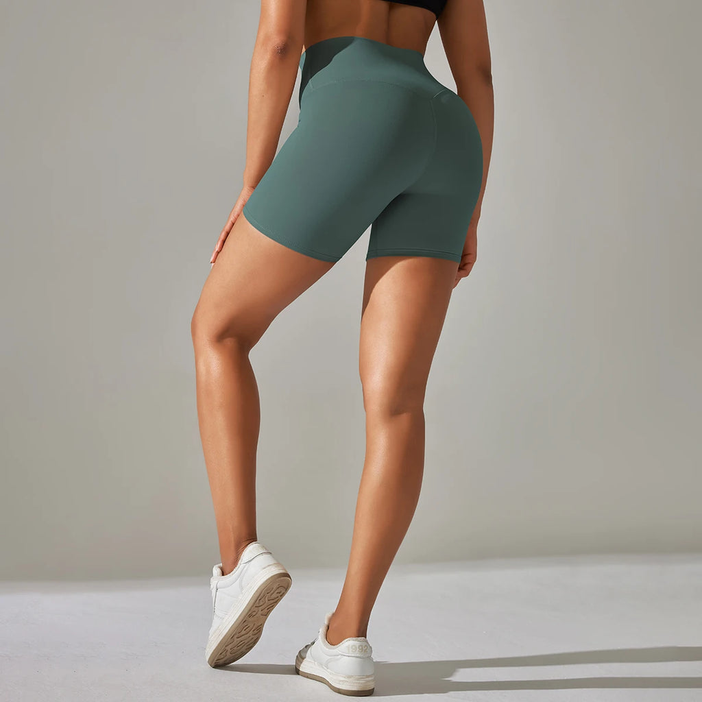 Shorts Mujer Yoga Running Ciclismo Cintura Alta – Transpirables Deportivos Gym Fitness Verano