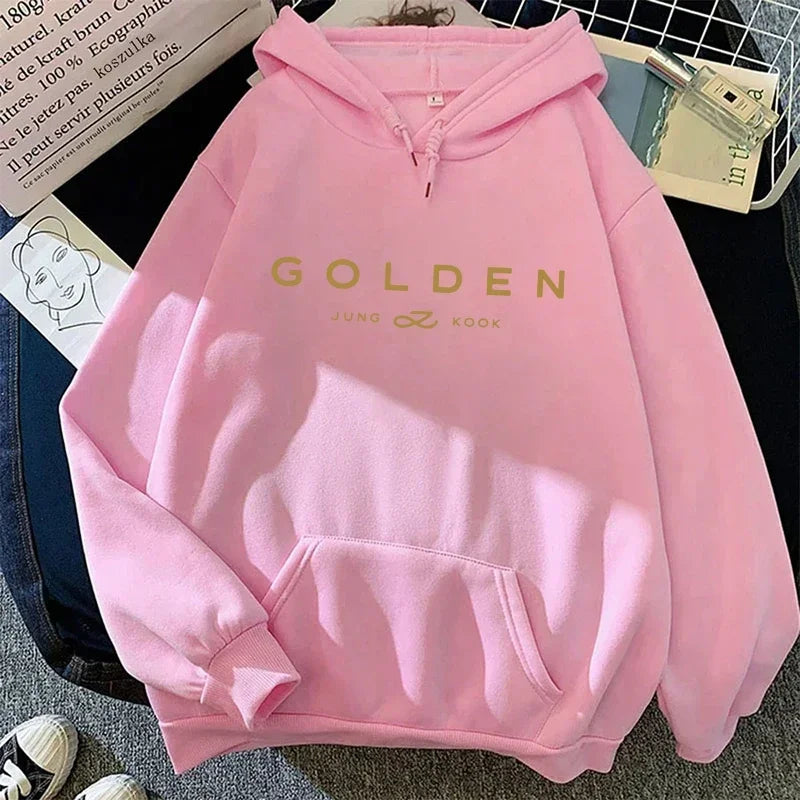 Sudadera K-Pop Jungkook Estilo Urbano Golden
