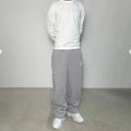 Men's casual straight-leg sweatpants with zipper, embroidery, and drawstring waist (for autumn)
