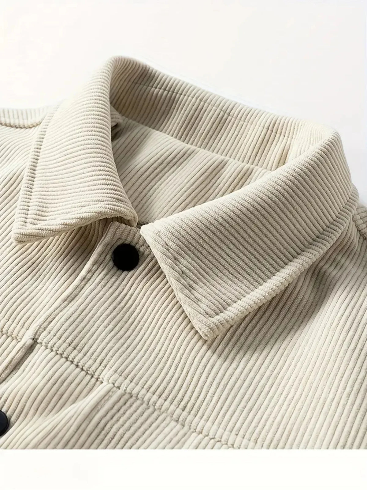 Chaqueta Pana Hombre 2025 Cuello Solapa Estilo Japonés – Abrigo Holgado Tendencia Otoño