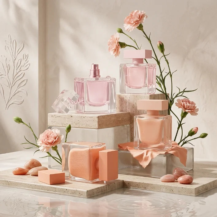 Perfume Mujer EDP Frasco Cuadrado Floral Almizcle – Elegante Larga Duración Diario Citas Regalo