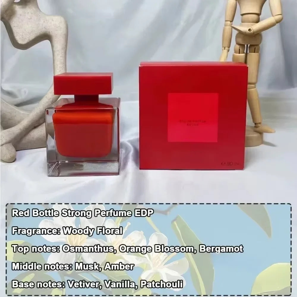 Perfume Mujer EDP Frasco Cuadrado Floral Almizcle – Elegante Larga Duración Diario Citas Regalo