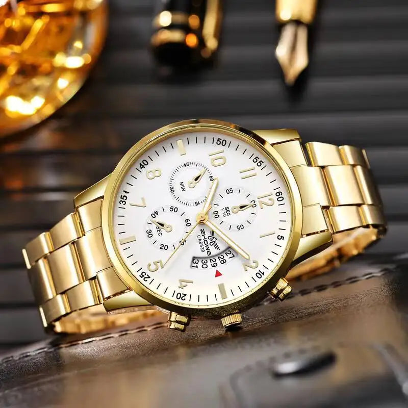 Quartz Watch with Calendar – Luxury Masculine Elegance