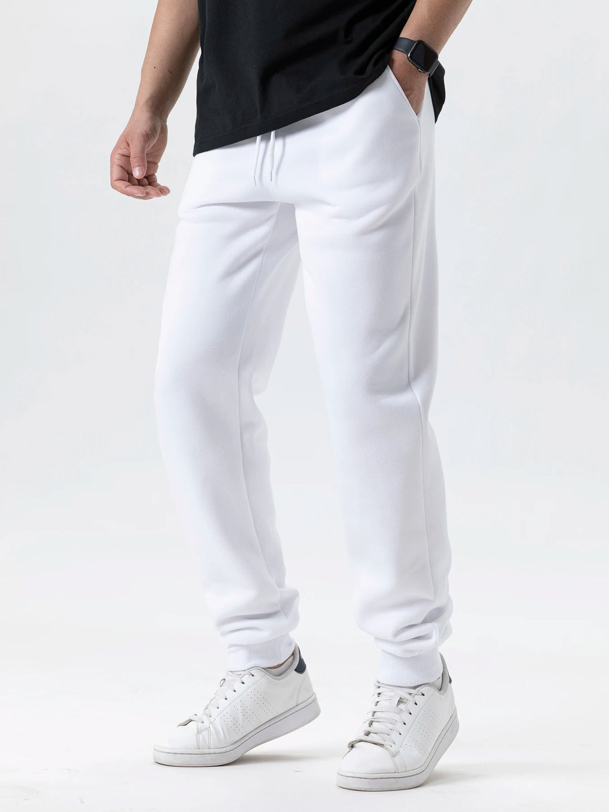 Pantalones Jogging Hombre Forro Polar Cintura Elástica – Deporte Fitness Gym Otoño Invierno
