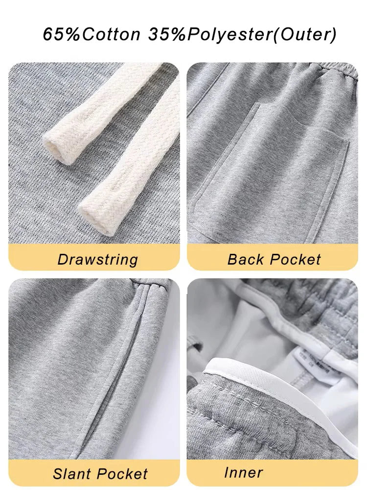 Pantalones Hombre Moda Coreana Pierna Ancha – Sportswear Cordón Casual Holgado Primavera