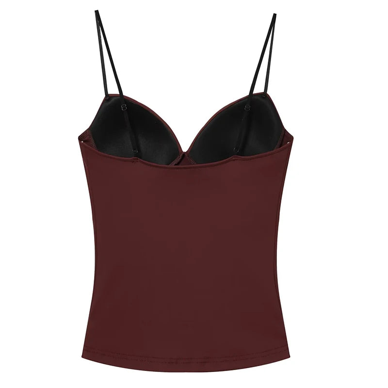 Top Corsé Camisola Mujer Sin Espalda – Sexy Verano, Tirantes Ajustables