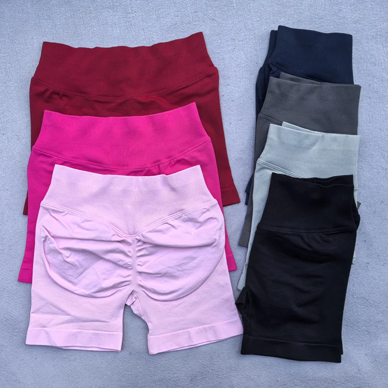 Shorts Gym Mujer Scrunch Butt Sin Costuras – Yoga, Running & Fitness