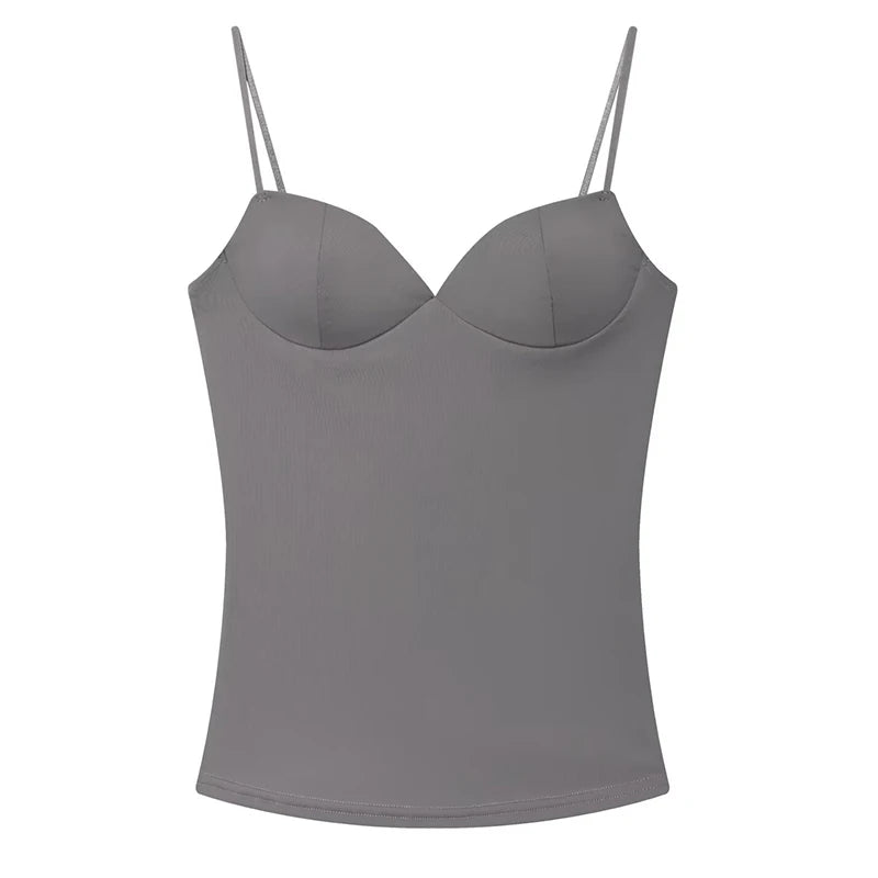 Top Corsé Camisola Mujer Sin Espalda – Sexy Verano, Tirantes Ajustables