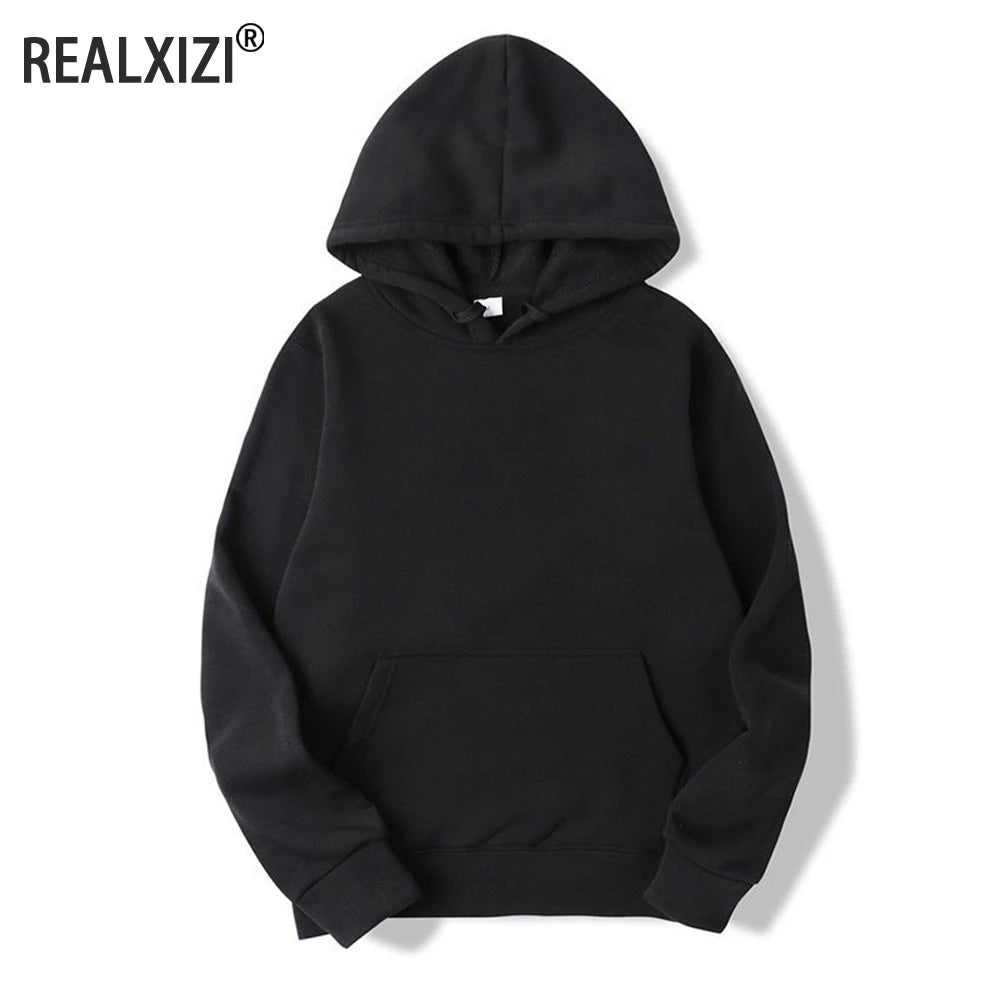 Unisex Oversized Solid Color Hoodie – Casual Men's Women's Spring Autumn Hoodie