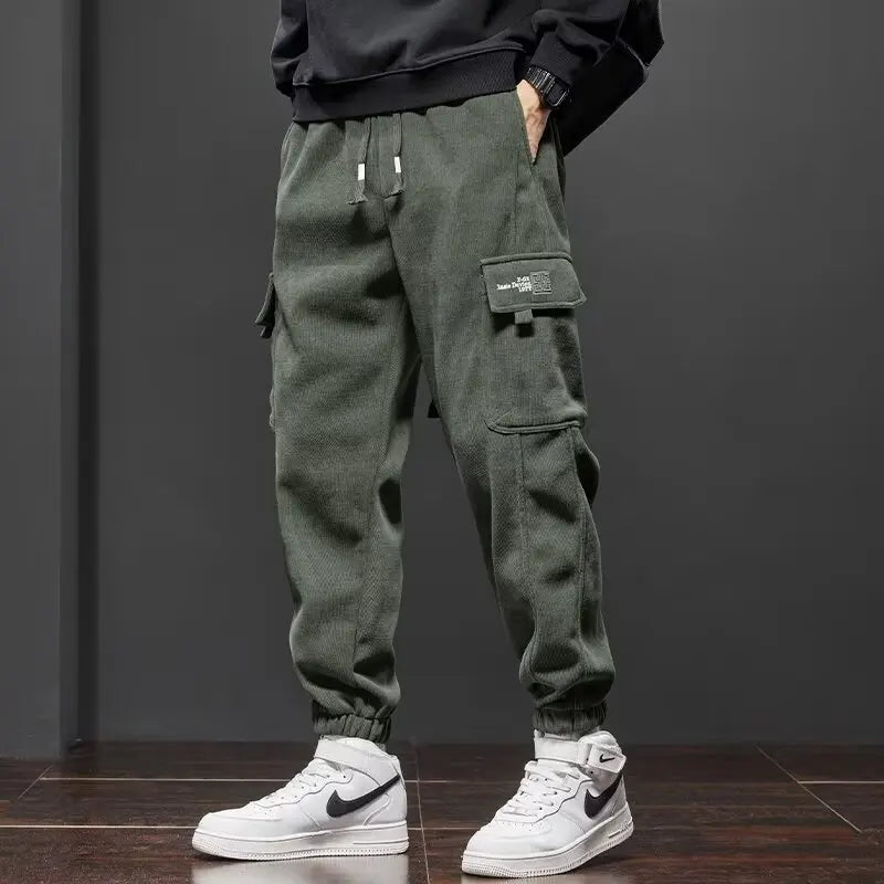 Pantalones Casual Hombre Cintura Elástica Corte Recto – Jogging Cómodo Primavera Otoño
