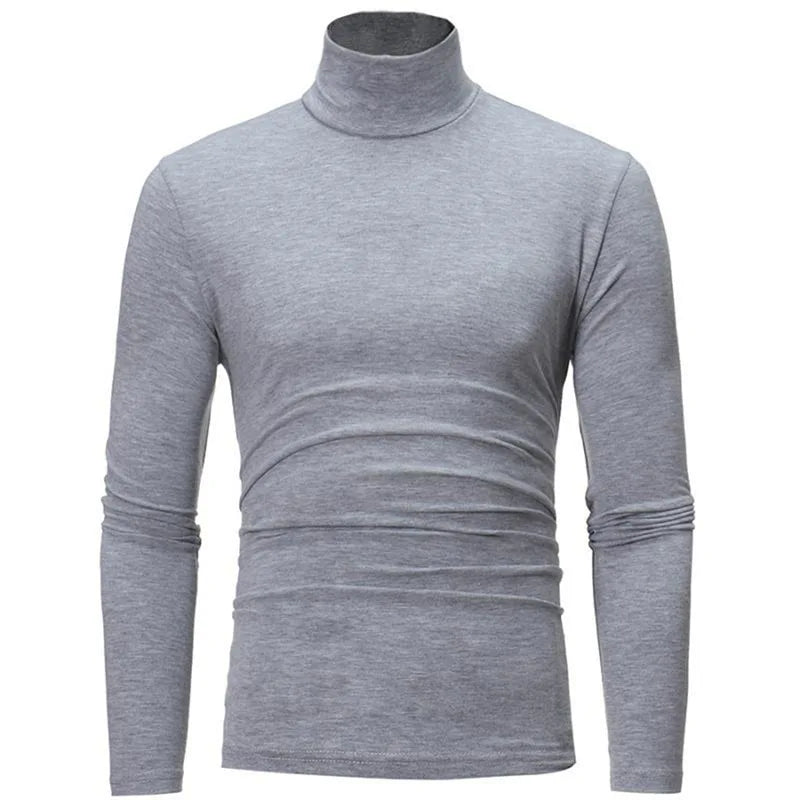 Men's Slim Fit Long Sleeve Turtleneck T-Shirt – Casual Thermal Autumn Winter