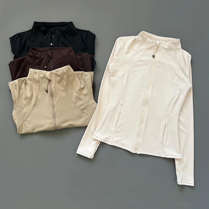 Chaqueta Deportiva Secado Rápido Mujer con Cremallera – Running, Yoga & Ciclismo