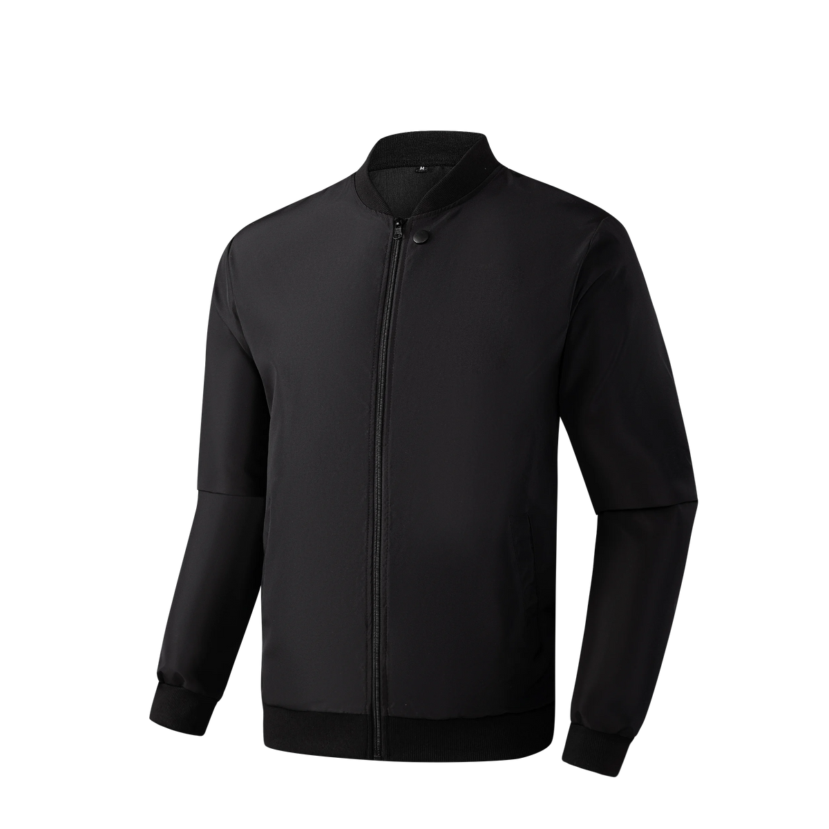 Men's Baseball Jacket Round Neck Short Loose Fit – Lightweight Casual Spring Autumn Size S-XL