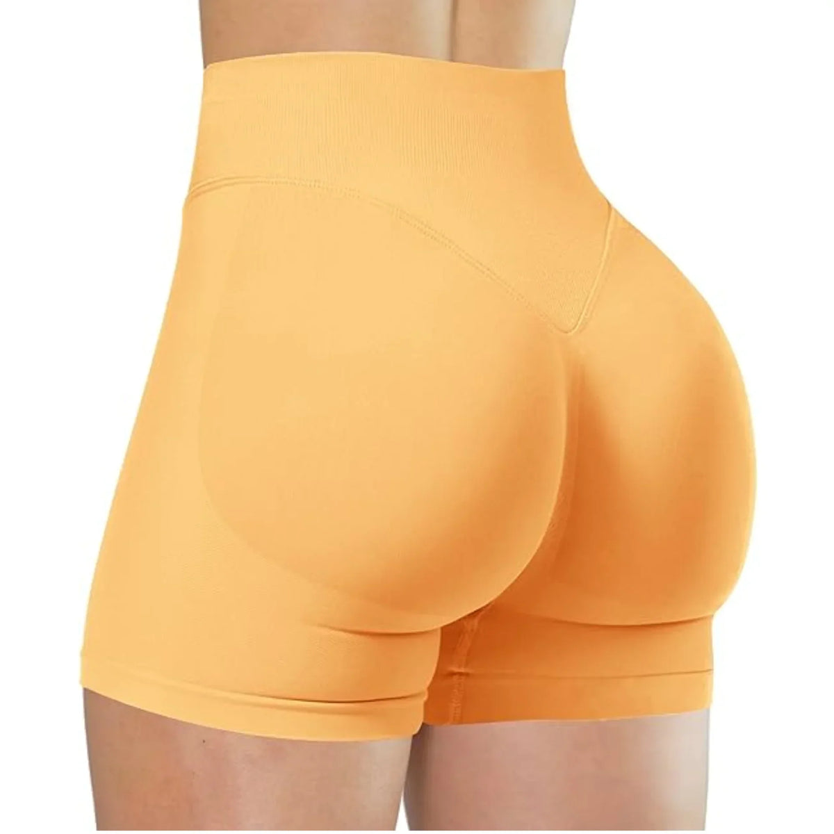 Top Manga Corta Cuello Redondo Mujer Crop – Básico Elástico Casual, Colores
