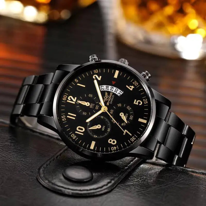 Quartz Watch with Calendar – Luxury Masculine Elegance