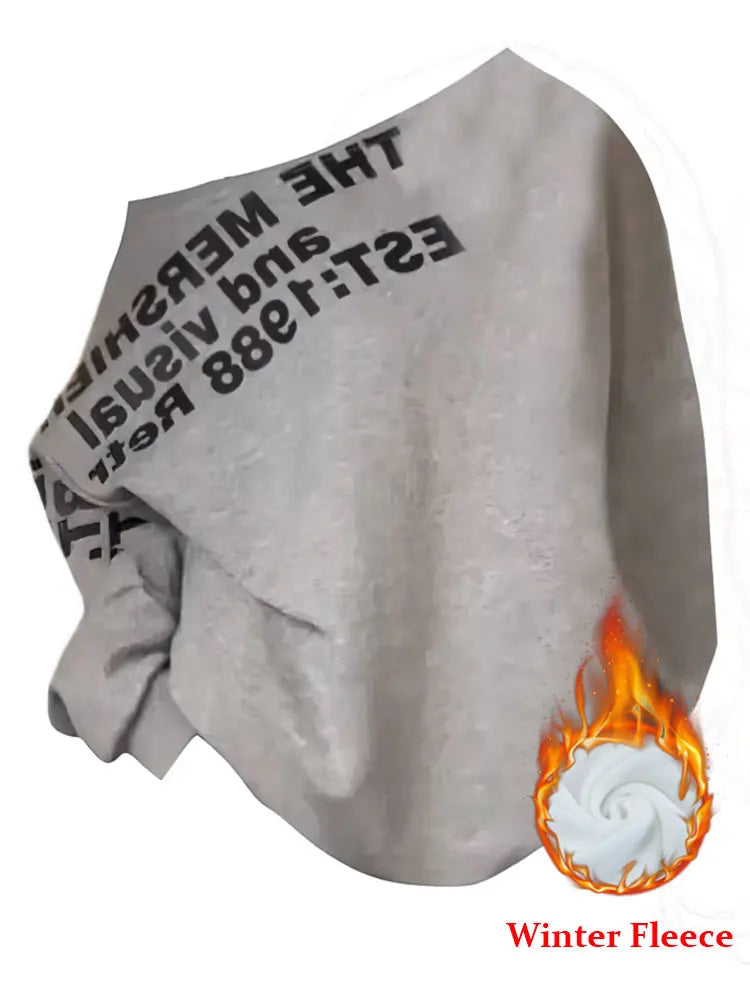 Sudadera estilo Y2K para mujer: oversize, estilo urbano, manga larga, un solo hombro, estampado TXT, moda coreana, ideal para otoño e invierno.