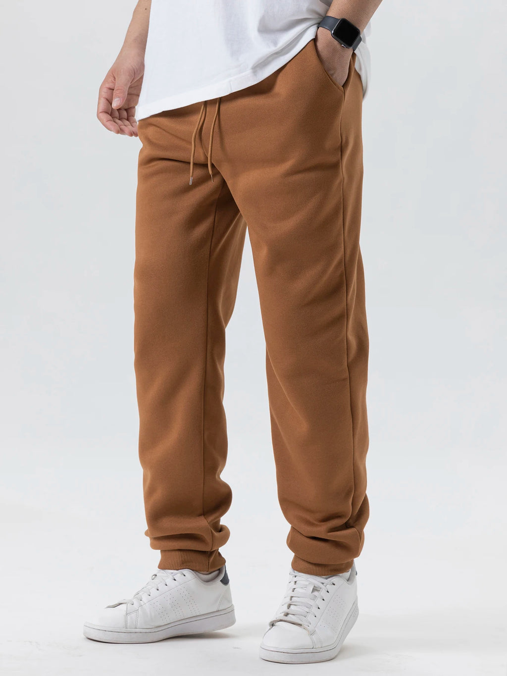 Pantalones Jogging Hombre Forro Polar Cintura Elástica – Deporte Fitness Gym Otoño Invierno