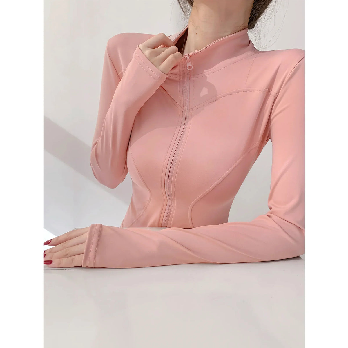 Chaqueta Deportiva Manga Larga Mujer con Cremallera – Running & Fitness S-3XL