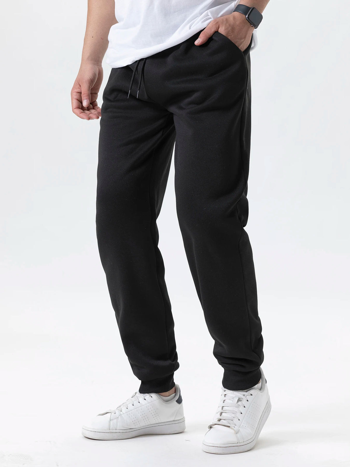 Pantalones Jogging Hombre Forro Polar Cintura Elástica – Deporte Fitness Gym Otoño Invierno