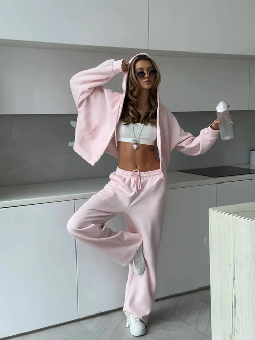 Chaqueta de Chándal con Capucha y Cremallera Amarilla