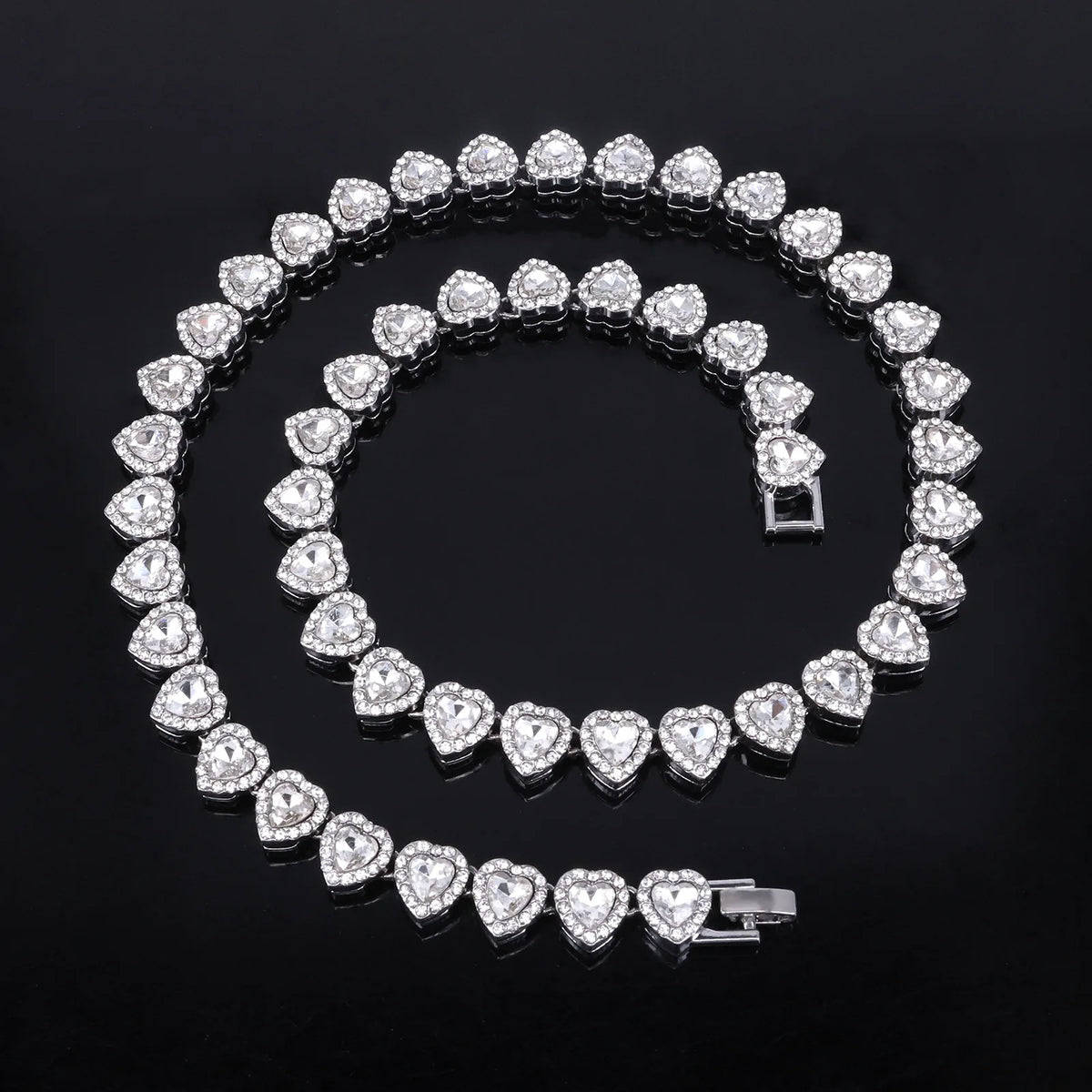 Set Collar & Pulsera Hip Hop con Brillantes – Joya Unisex Tendencia Rock